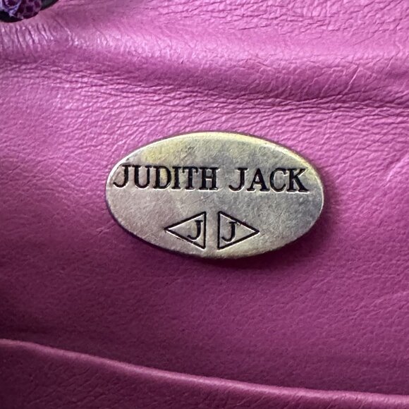 Judith Jack Karung Snakeskin Shoulder Bag Purple Marcasite Art Deco Crossbody - Picture 6 of 11